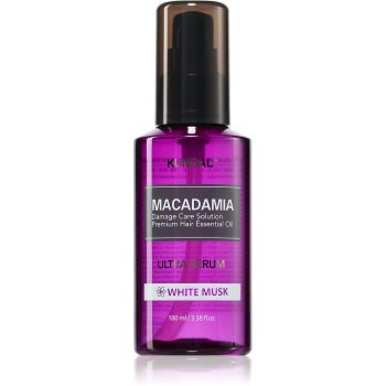 KUNDAL Macadamia Ultra Serum White Musk ser ulei regenerator pentru par deteriorat - imagine 2